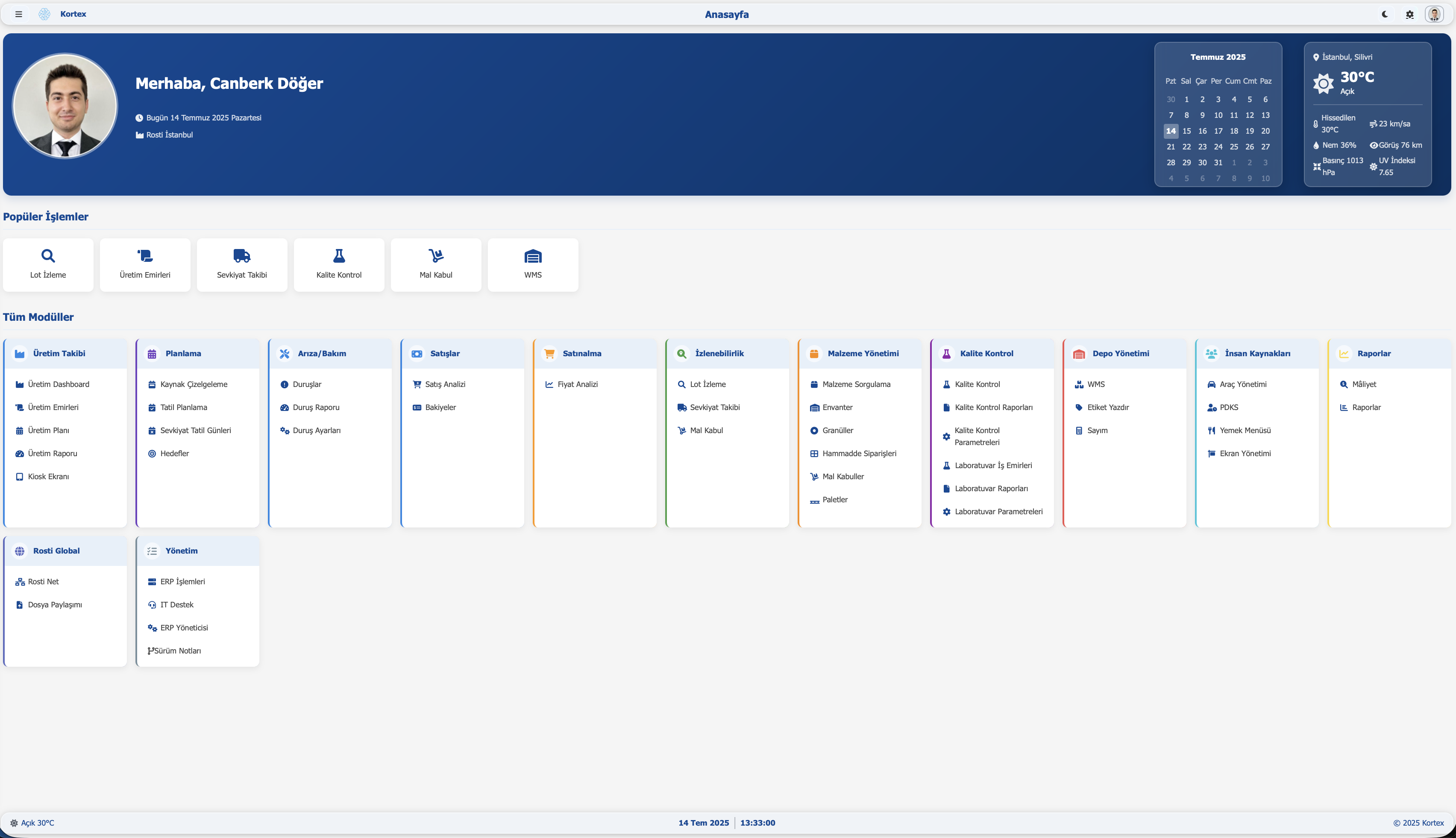 Kortex Dashboard